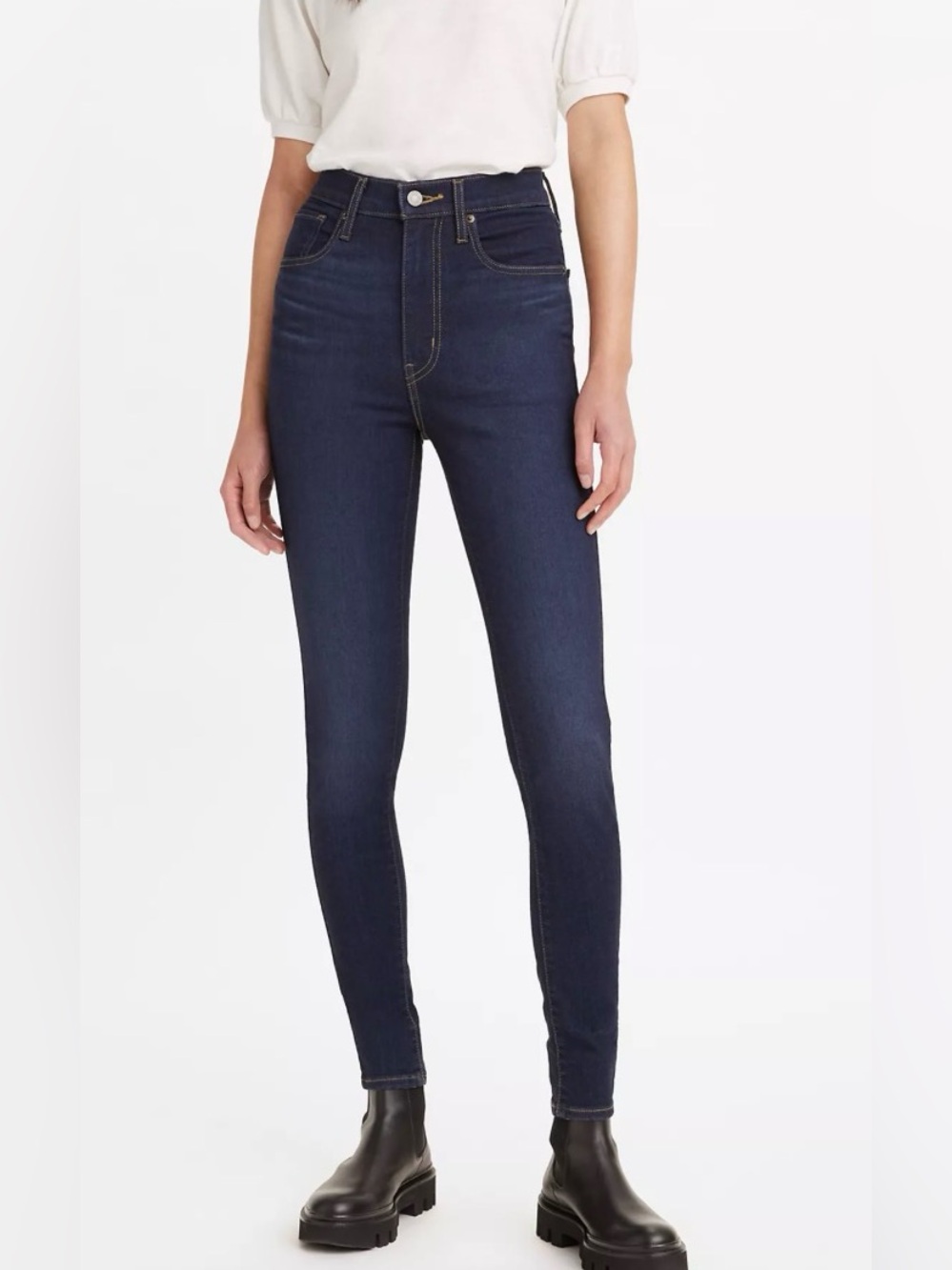 Levi’s Mile High Super Skinny Jeans Indigo Dark Wash High Rise Women’s, Size 29